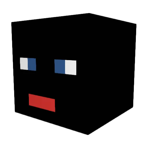 6924 Minecraft avatar head, 3D render