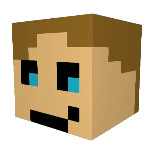 69420122 Minecraft avatar head, 3D render