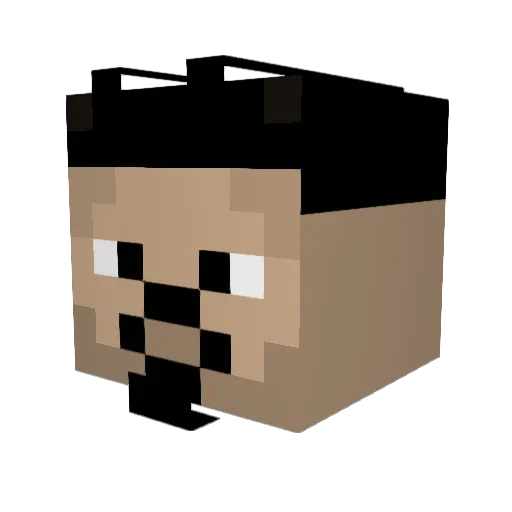 69Cony Minecraft avatar head, 3D render