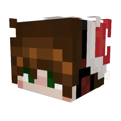 69GL Minecraft avatar head, 3D render