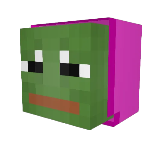 69LEO Minecraft avatar head, 3D render