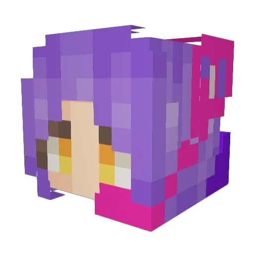 69Noodle_Kitten Minecraft avatar head, 3D render