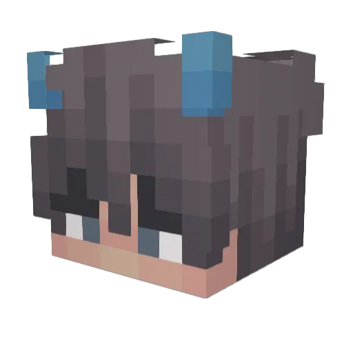 69_Vixo Minecraft avatar head, 3D render