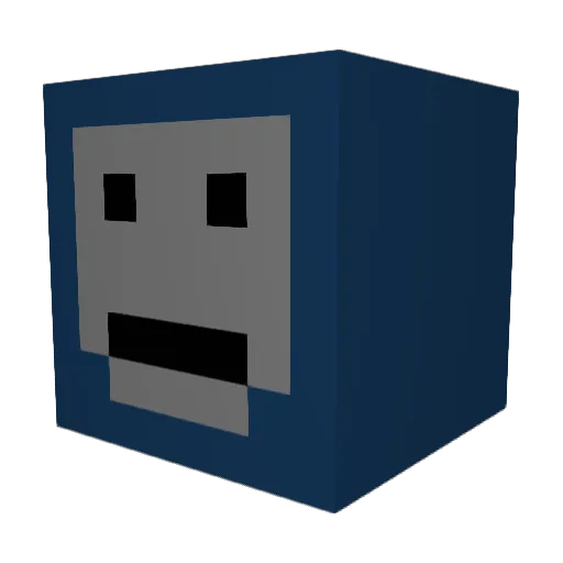 69ante Minecraft avatar head, 3D render