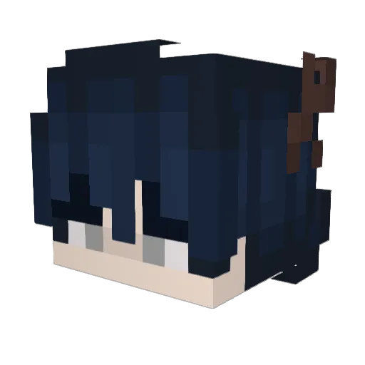 69cut Minecraft avatar head, 3D render