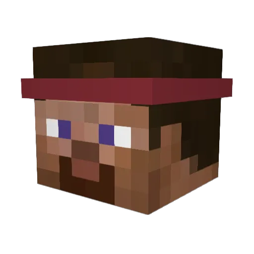 69dad Minecraft avatar head, 3D render