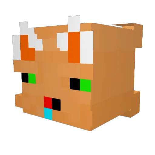 69ew Minecraft avatar head, 3D render