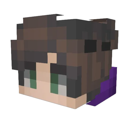 69inchBanana Minecraft avatar head, 3D render