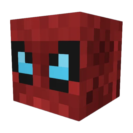 69ish Minecraft avatar head, 3D render