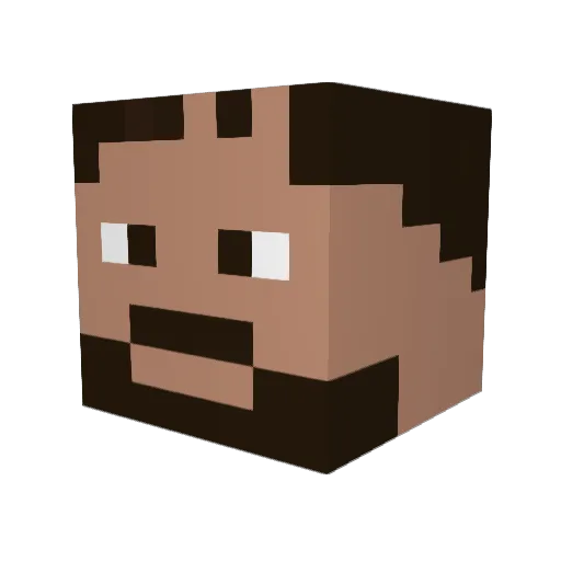 69latrik Minecraft avatar head, 3D render
