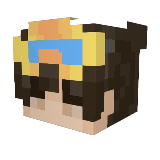 69lisa Minecraft avatar head, 3D render