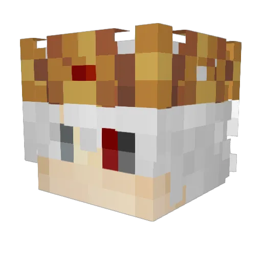 69pug Minecraft avatar head, 3D render
