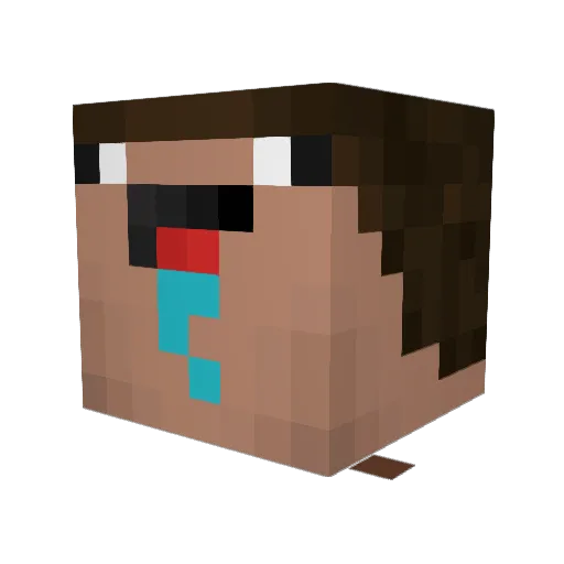 69sinan Minecraft avatar head, 3D render