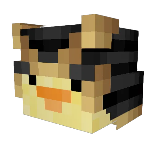 69twexy Minecraft avatar head, 3D render