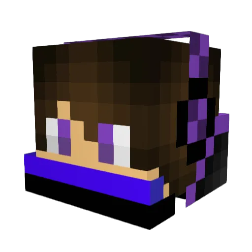 69xP Minecraft avatar head, 3D render