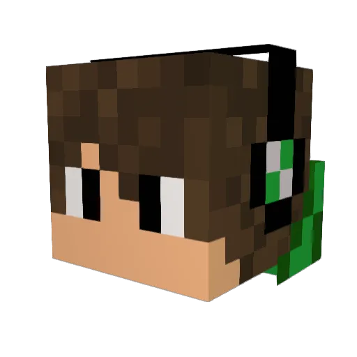 6B1314 Minecraft avatar head, 3D render