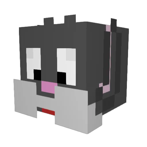 6Big_chungus9 Minecraft avatar head, 3D render