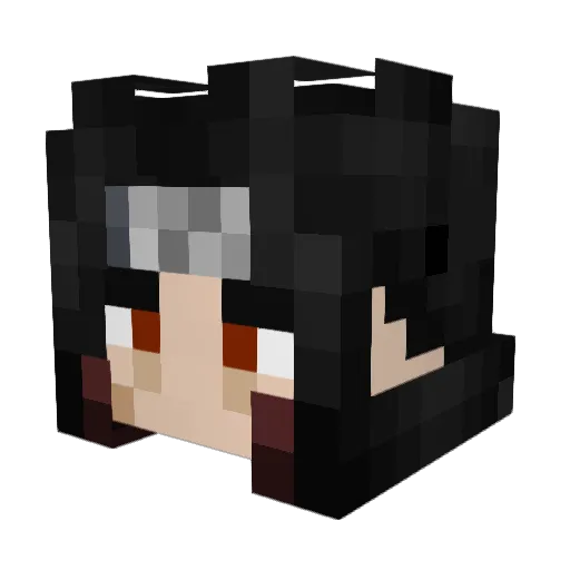 6BlackStar9 Minecraft avatar head, 3D render