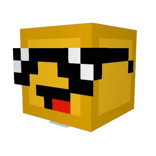 6Blade Minecraft avatar head, 3D render
