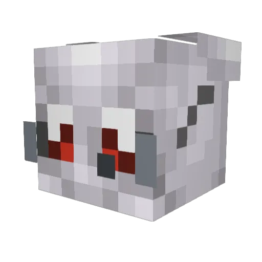 6Cozy Minecraft avatar head, 3D render