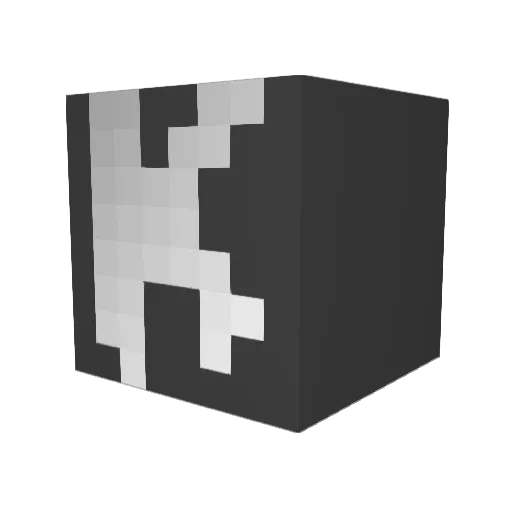 6DJ Minecraft avatar head, 3D render