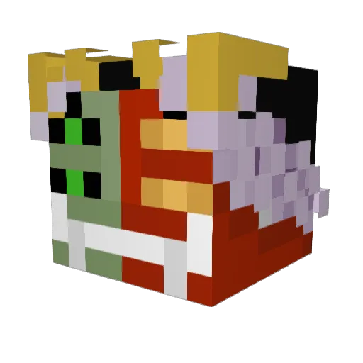 6Drifter_ Minecraft avatar head, 3D render