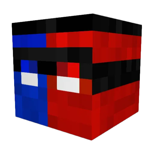 6FQN Minecraft avatar head, 3D render