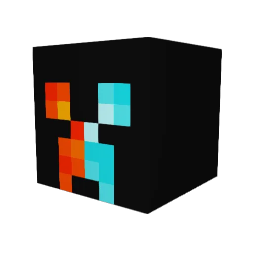 6GK Minecraft avatar head, 3D render