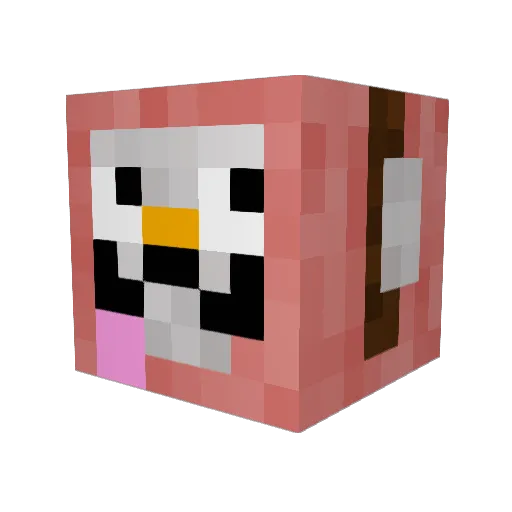 6Glue_ Minecraft avatar head, 3D render