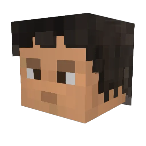 6HHHgy Minecraft avatar head, 3D render