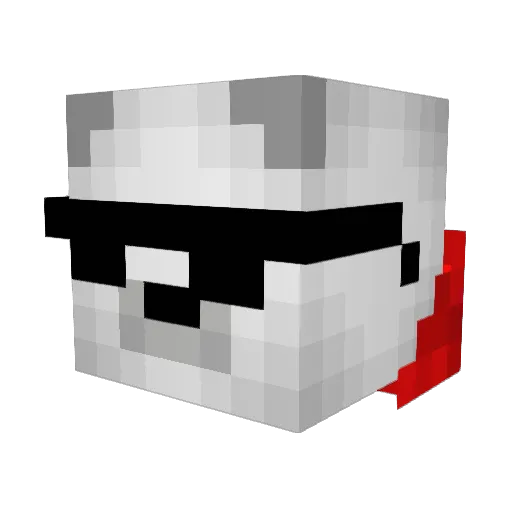 6KitArcher Minecraft avatar head, 3D render