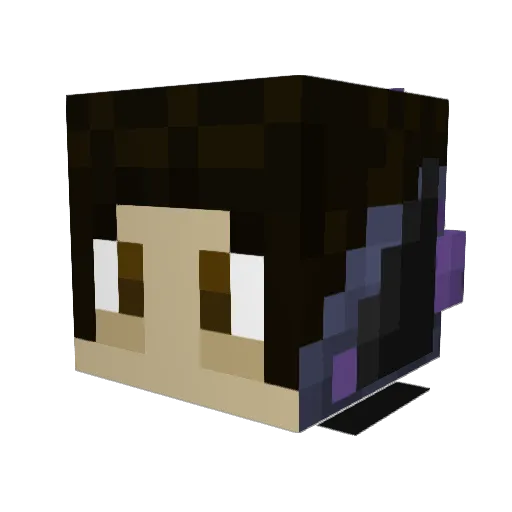 6KuroZen9 Minecraft avatar head, 3D render