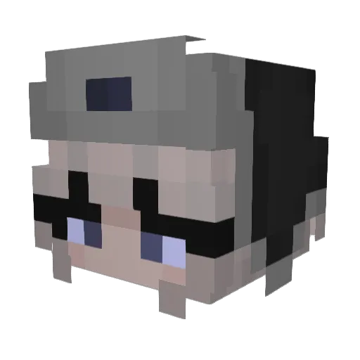 6LN Minecraft avatar head, 3D render