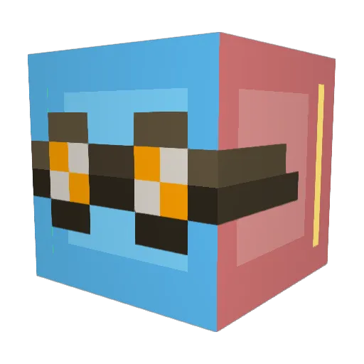 6LVTa3 Minecraft avatar head, 3D render