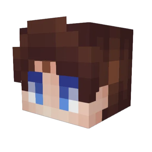 6LewMan9 Minecraft avatar head, 3D render