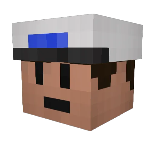 6MilkMan9 Minecraft avatar head, 3D render