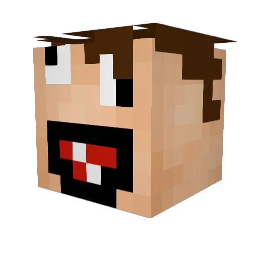 6P14y3r Minecraft avatar head, 3D render