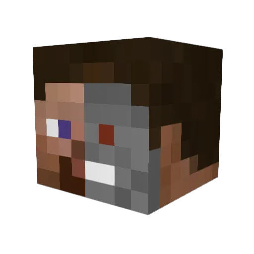 6PATyCb Minecraft avatar head, 3D render