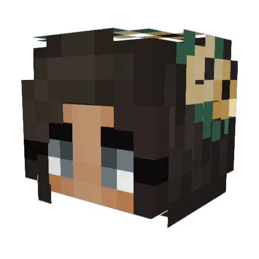 6PRBLMS Minecraft avatar head, 3D render