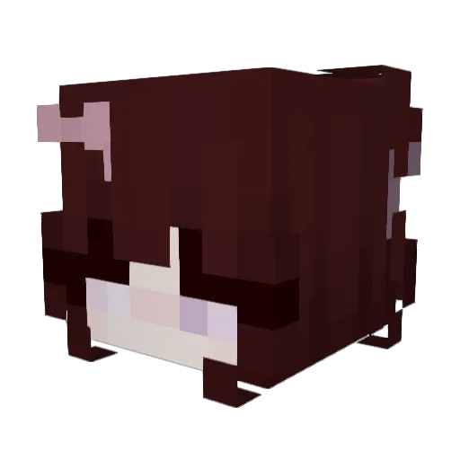 6Sayu Minecraft avatar head, 3D render