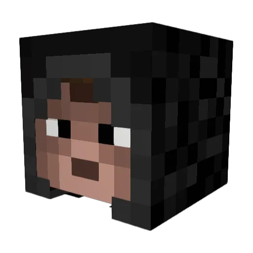 6Taha Minecraft avatar head, 3D render