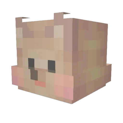 6UDDY Minecraft avatar head, 3D render