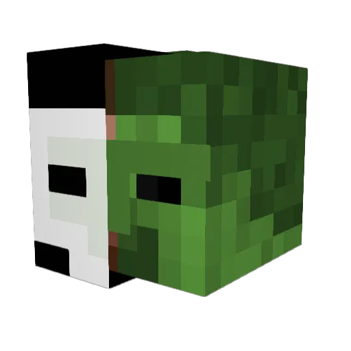 6_Ghosts_6 Minecraft avatar head, 3D render