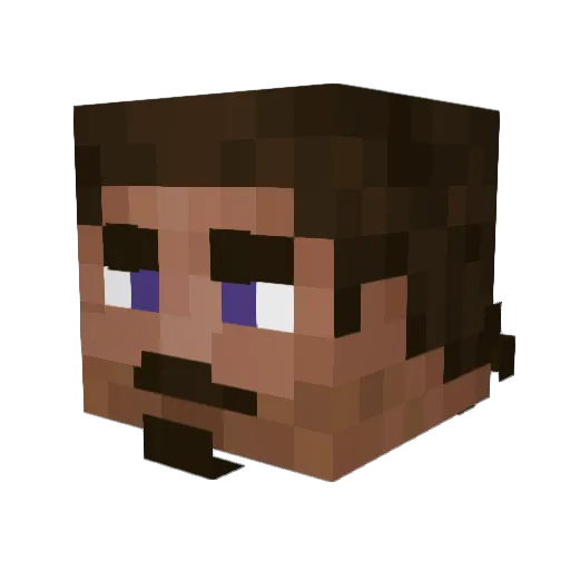 6_fa Minecraft avatar head, 3D render