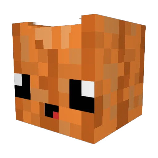 6_trouille Minecraft avatar head, 3D render