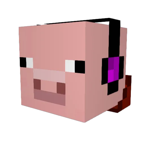 6abety Minecraft avatar head, 3D render
