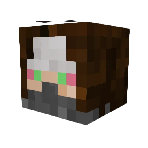 6aru Minecraft avatar head, 3D render