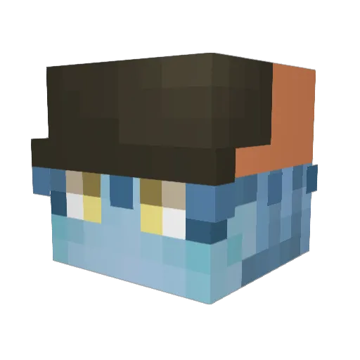 6balista Minecraft avatar head, 3D render
