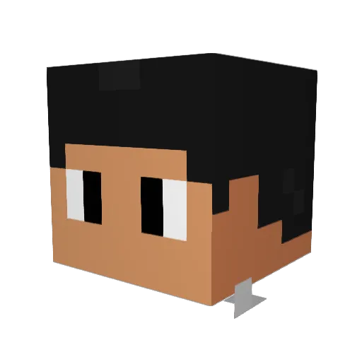 6chai Minecraft avatar head, 3D render
