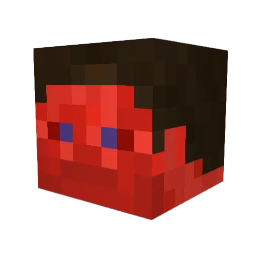 6d697374696e67 Minecraft avatar head, 3D render